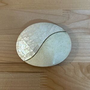 Vintage Mosaic Mother of Pearl Shell Cinch Belt Buckle Sommai